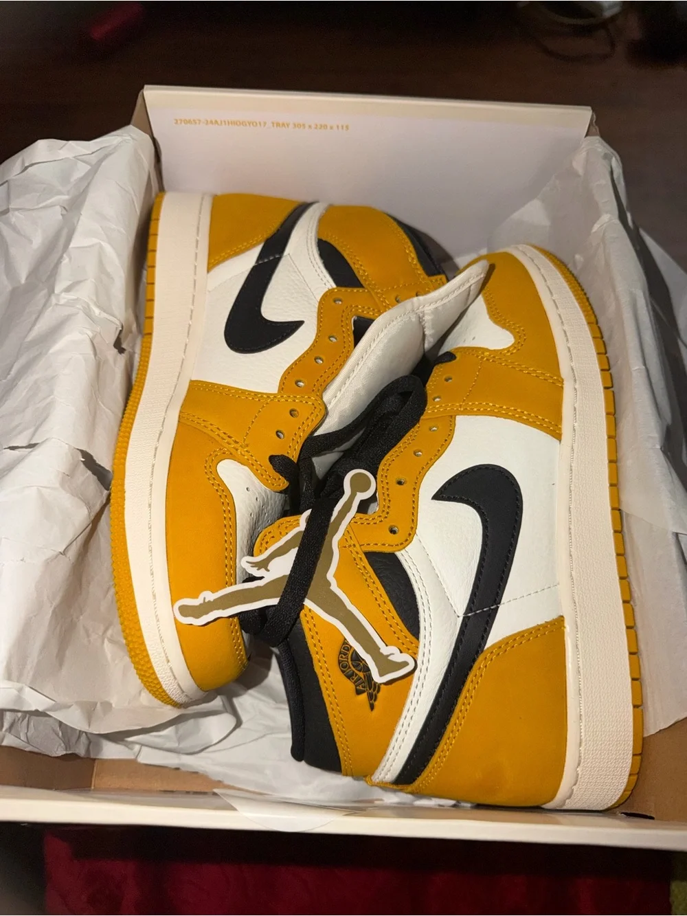 Jordan Men’s Sneakers in Yellow, Black & White